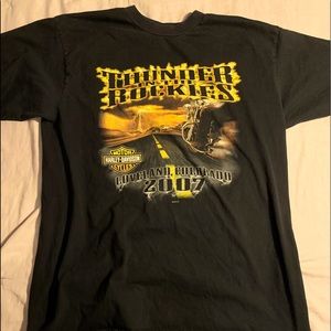 Black Harley-Davison Graphic T-shit
